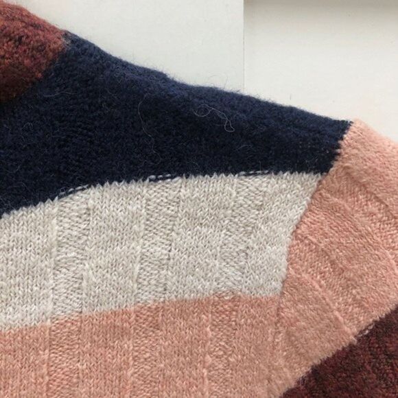 NWT Madewell Pullover Evercrest Alpaca Wool Blend Striped Sweater S - Picture 8 of 11